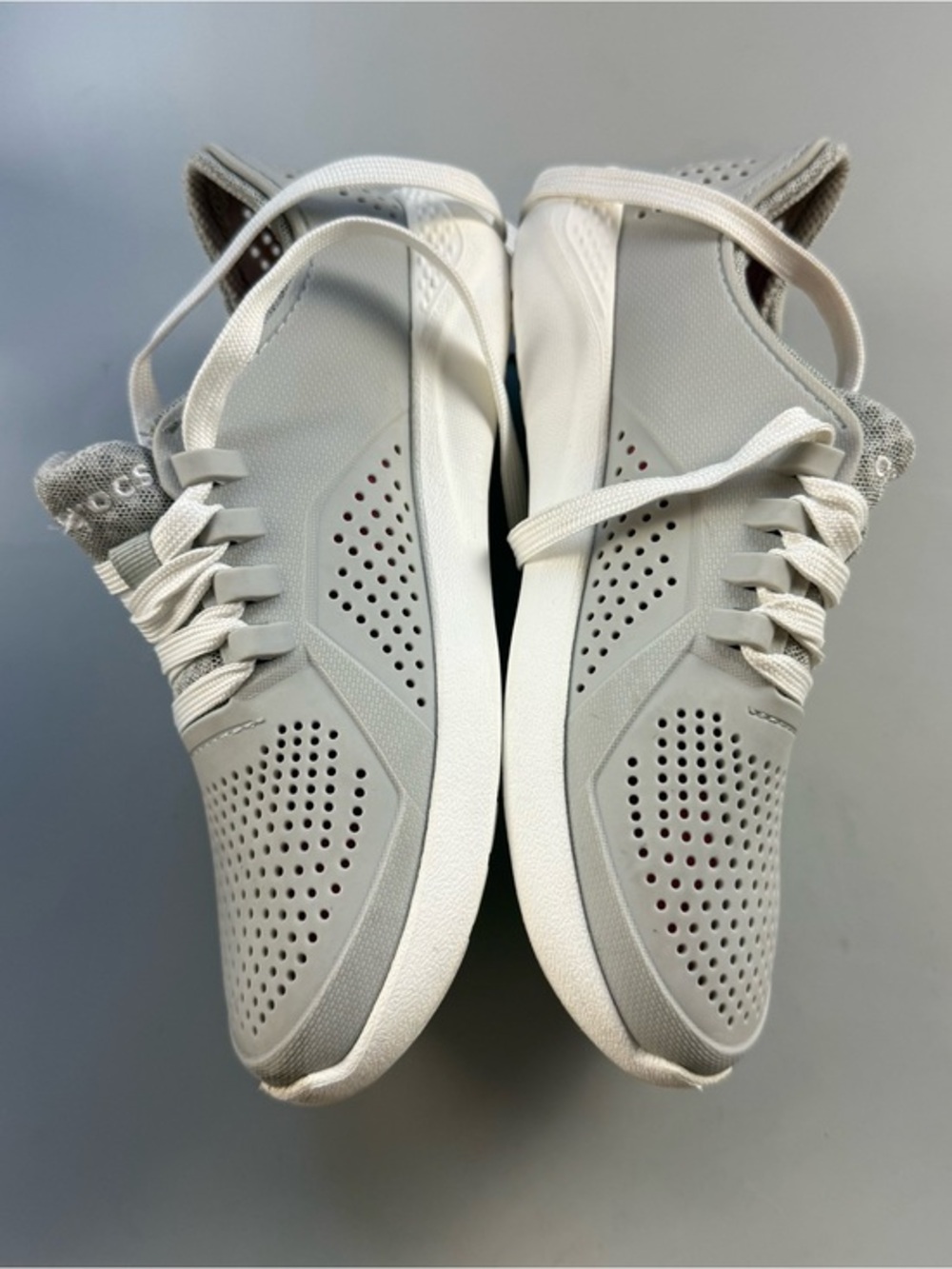 Crocs LiteRide 360 Pacer Sneakers Gray White Comfort Walking Shoes Women’s 6